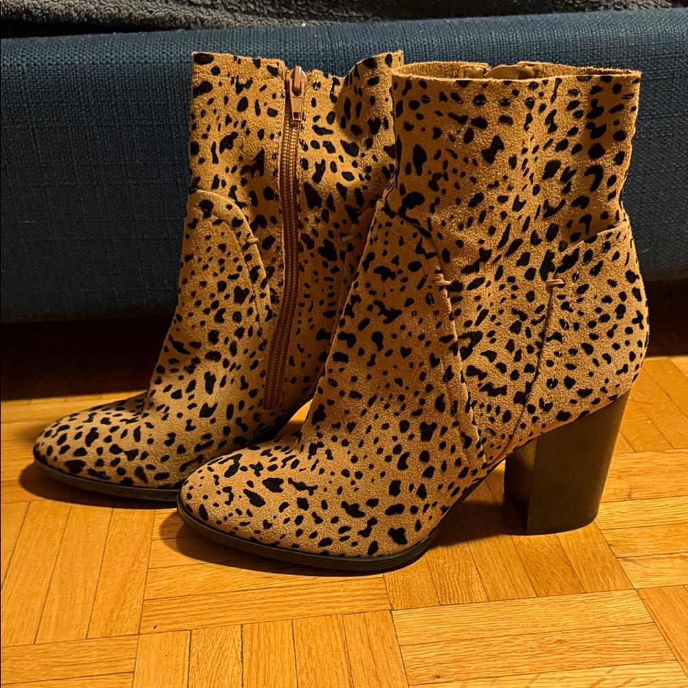 Gibson Latimer Leopard Print Heeled Boots